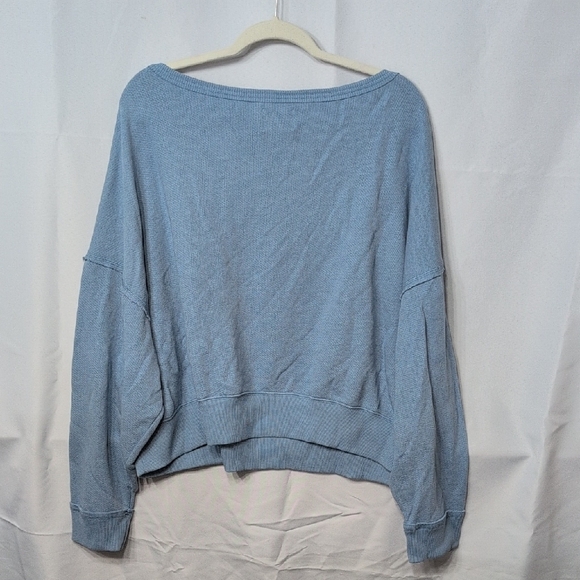 American Eagle Outfitters Sky Blue Scoop Neck Sweater - Picture 5 of 7